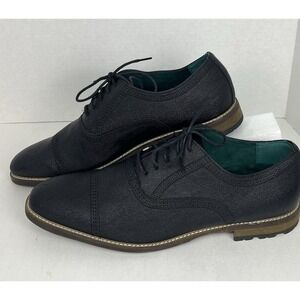 Todd Welsh‎ Mens Black Synthetic Leather Oxford Plain Toe Dress Shoes 13M